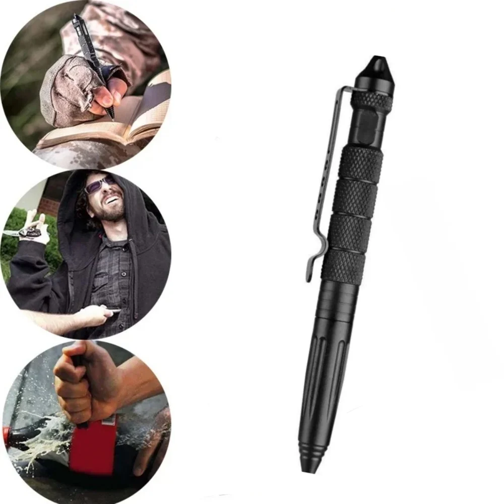 Pen Tactical Glass - Caneta Tática Multifuncional em Aço Tungstênio