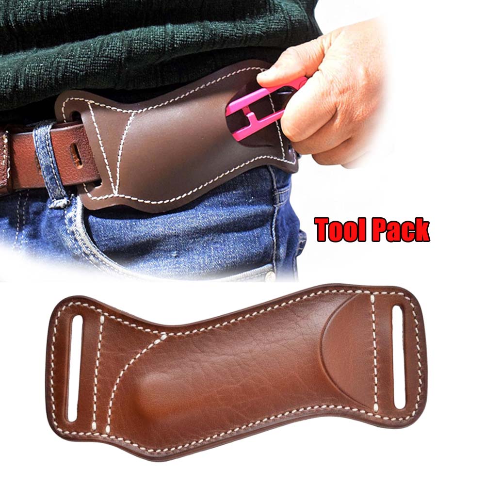 Leather Edc. Carry Pouch - Bolsa Tática para Faca EDC de