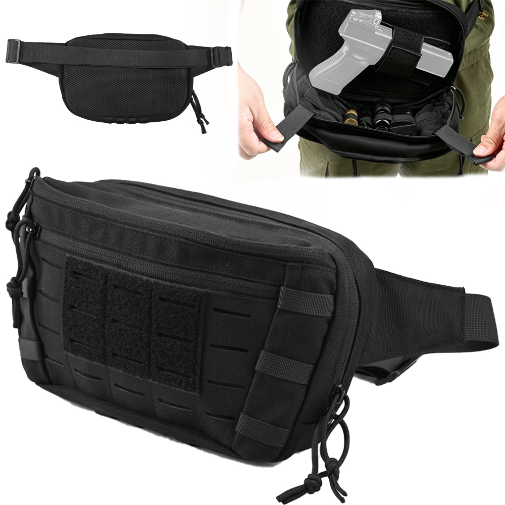 Edc Concealed Carry Fanny Pack - Bolsa Tática de Cintura para Pistola