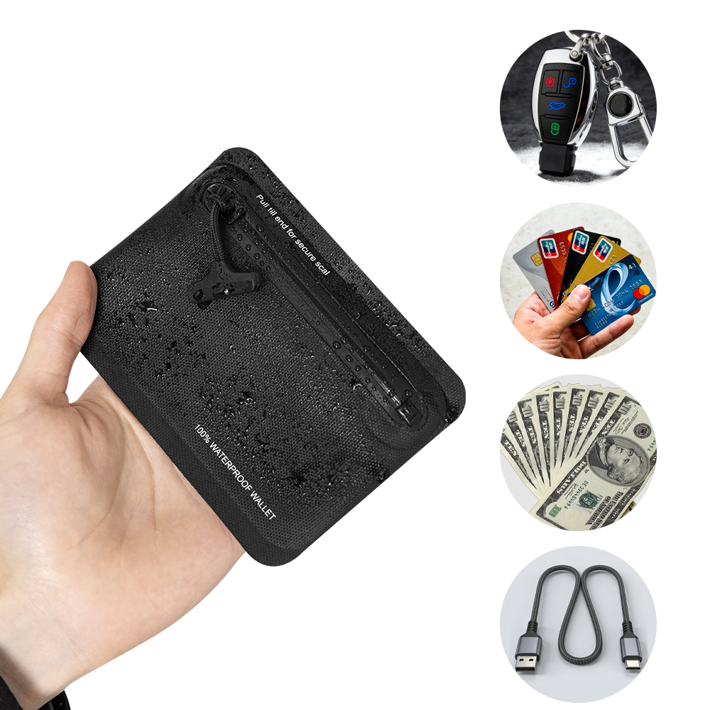 Edc Carry Card - Bolsa de Moedas Impermeável com Zíper,