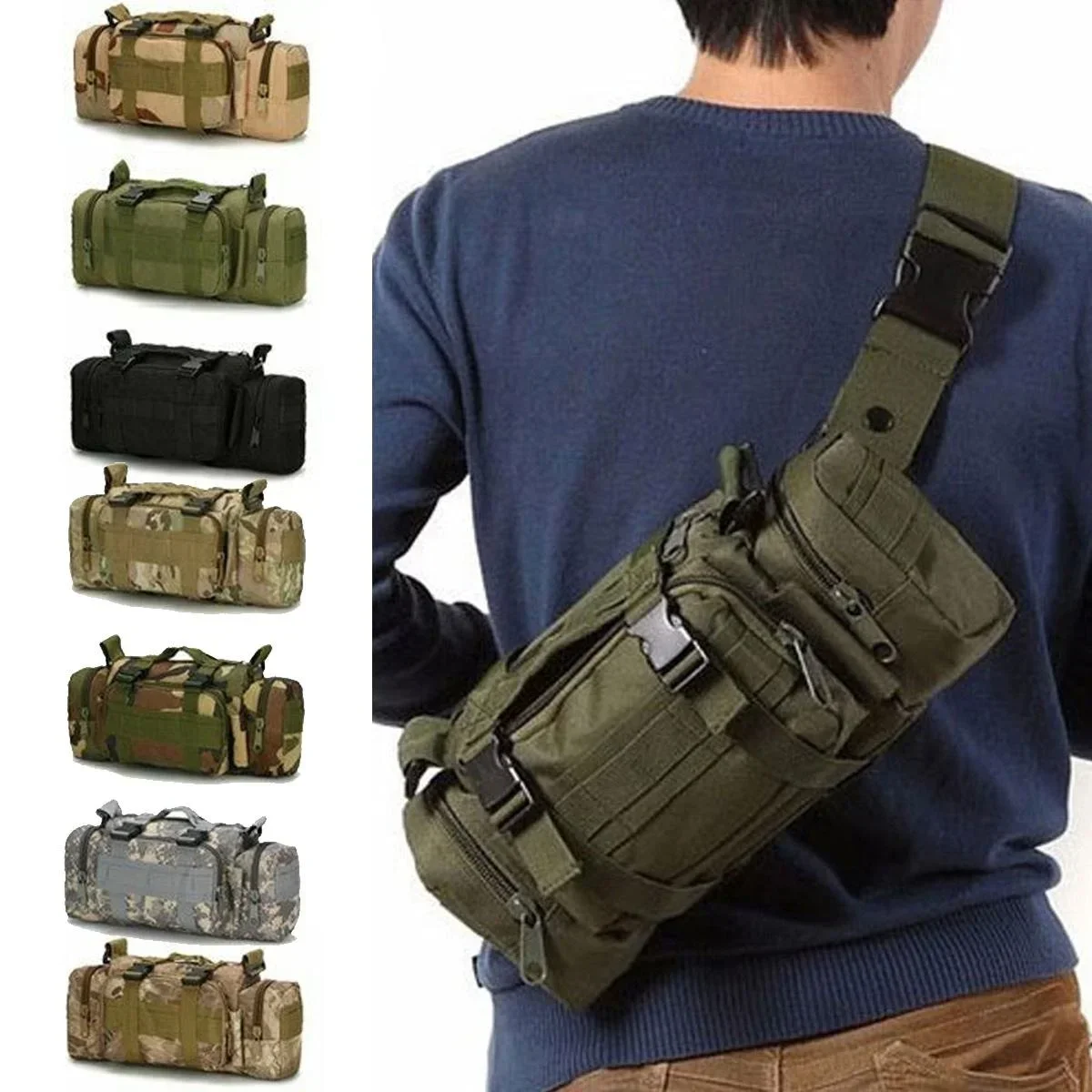 Edc Carry Bag For Men - Bolsa de cintura polo molle à