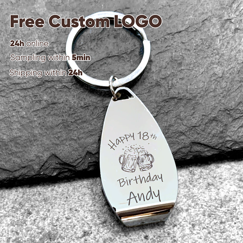 Bottle Opener Keyring - Abridor de garrafas de metal personalizado,