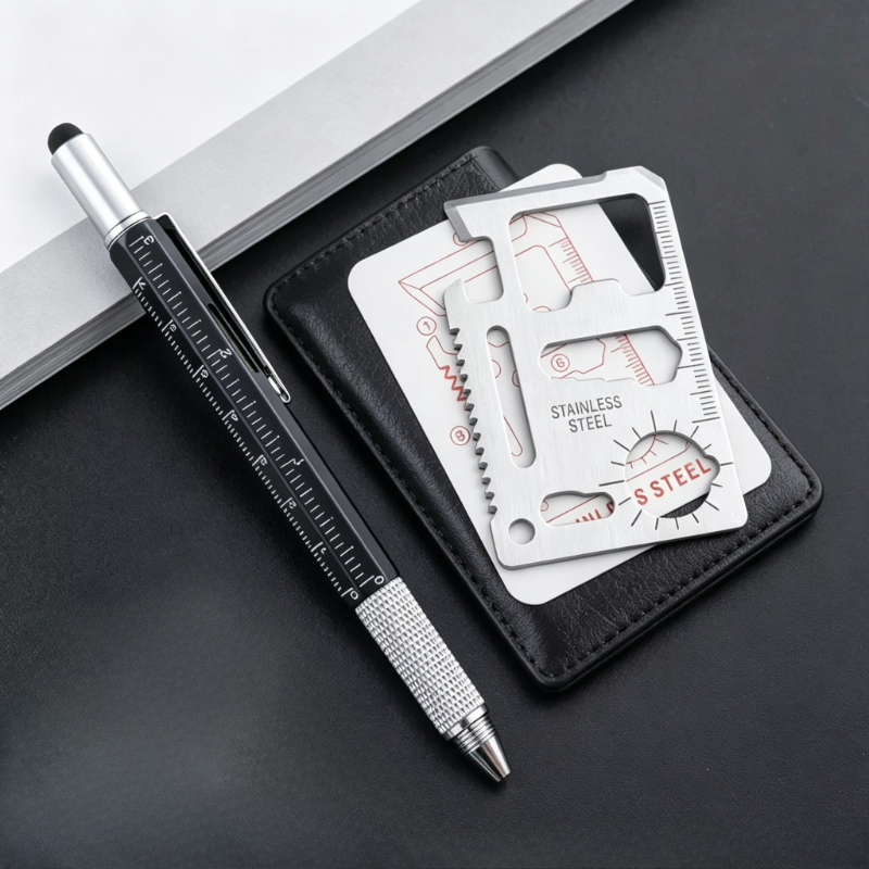 Edc Carry Card - Presentes para Homens: Caneta Multiferramenta 6