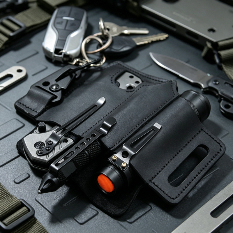 Edc Carry Pen - Bolsa de Cinto EDC em Couro