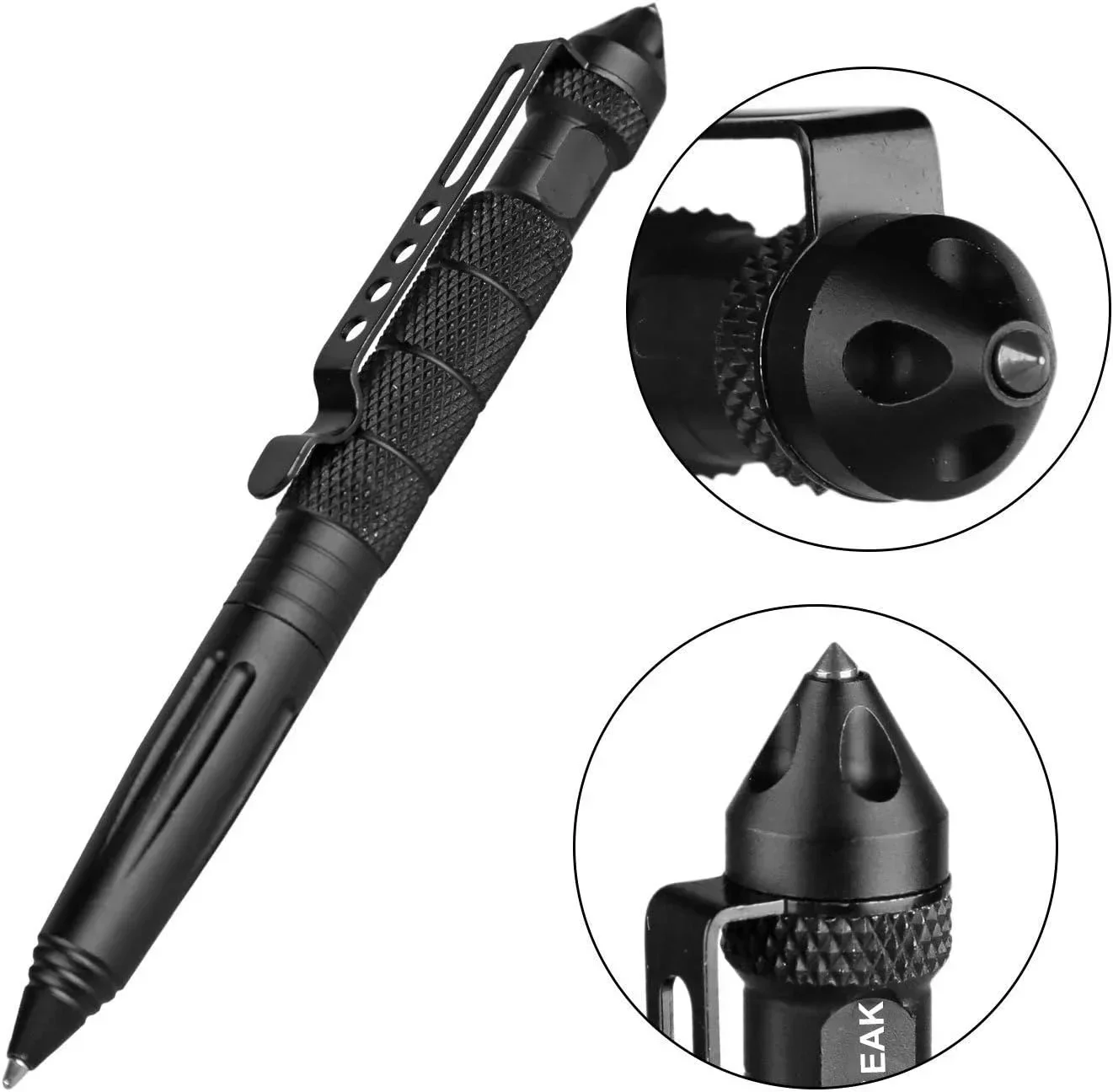Pen Tactical Glass - Caneta Tática Multifuncional para Autodefesa, Ferramenta