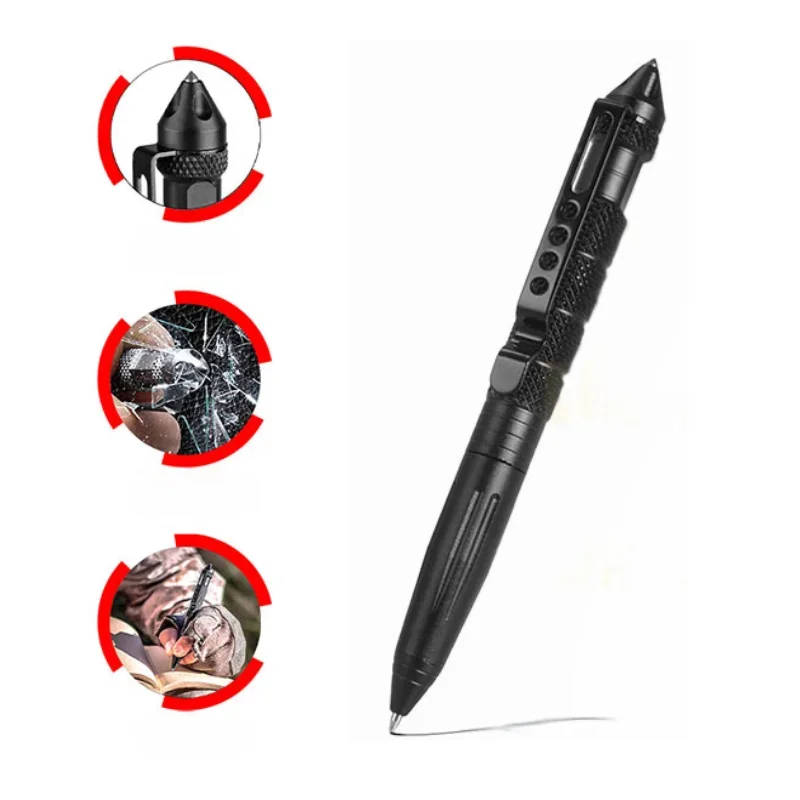 Pen Tactical Glass - Caneta Tática Multifuncional para Autodefesa, Ferramenta
