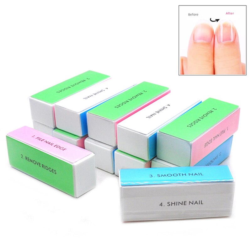 Nail File Titanium - 5 pçs colorido bloco de polimento