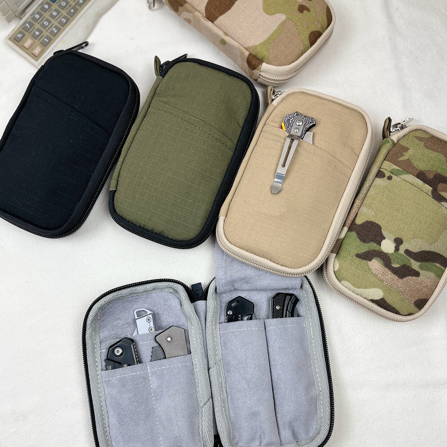 Edc Carry Knife - Estojo de tecido artesanal para canetas,