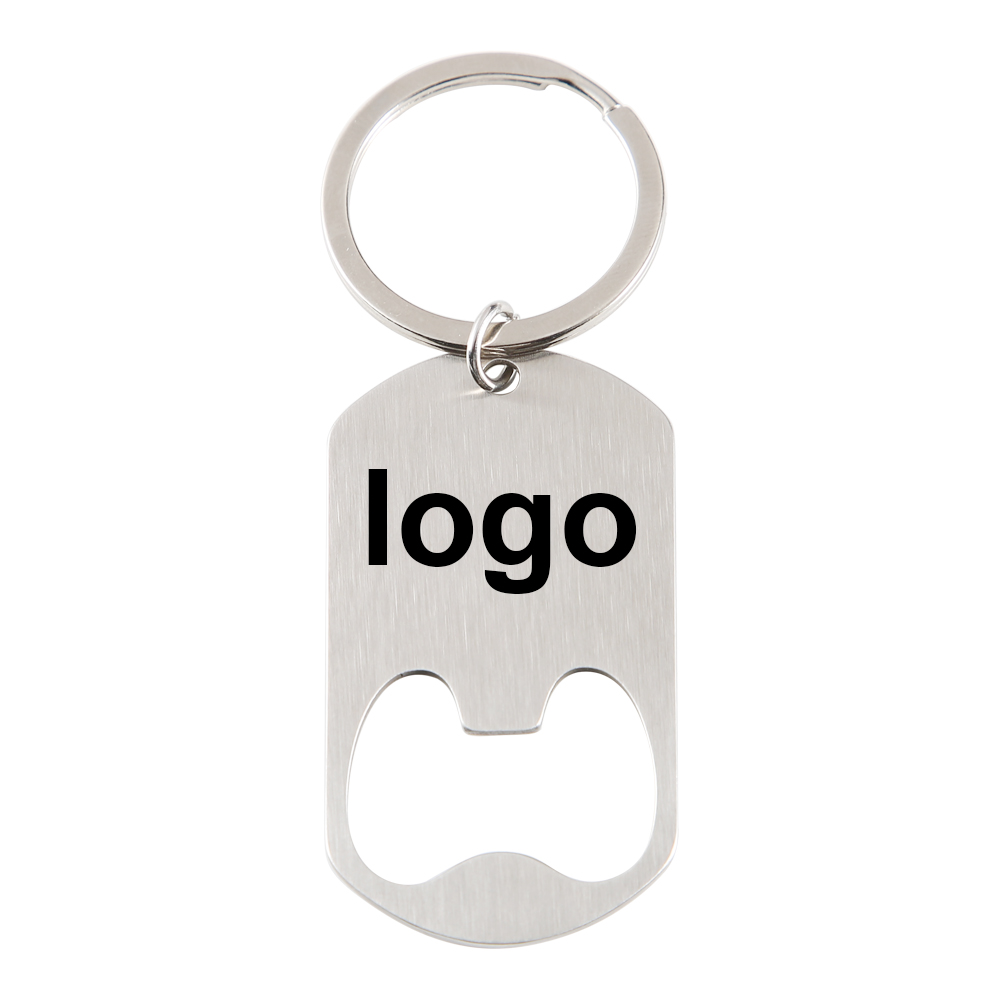 Bottle Opener Keyring - Chaveiro de aço inoxidável com logotipo