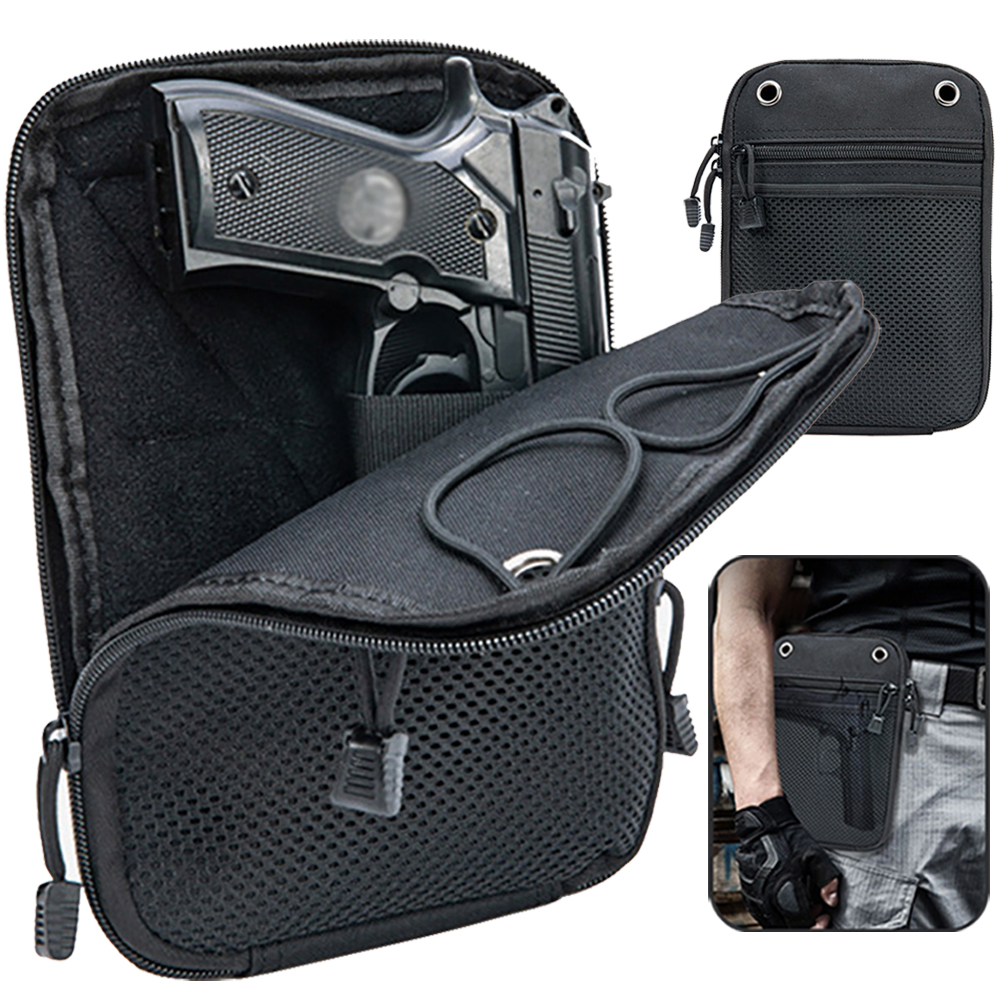 Edc Concealed Carry Fanny Pack - Bolsa Tática Molle para Armas Ocultas,