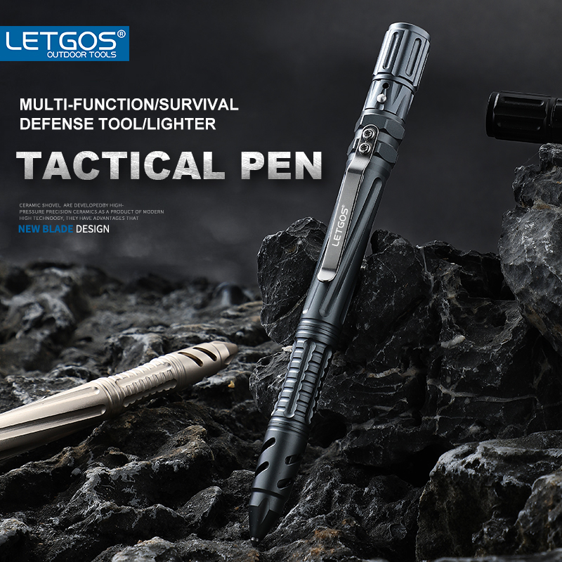 Pen Tactical Glass - Caneta Tática de Aço Tungstênio LETGOS