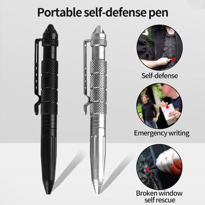 Pen Tactical Glass - Caneta Tática Multifuncional para Defesa Pessoal,