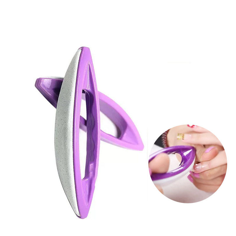 Nail File Titanium - Escova de pele de ovelha roxa