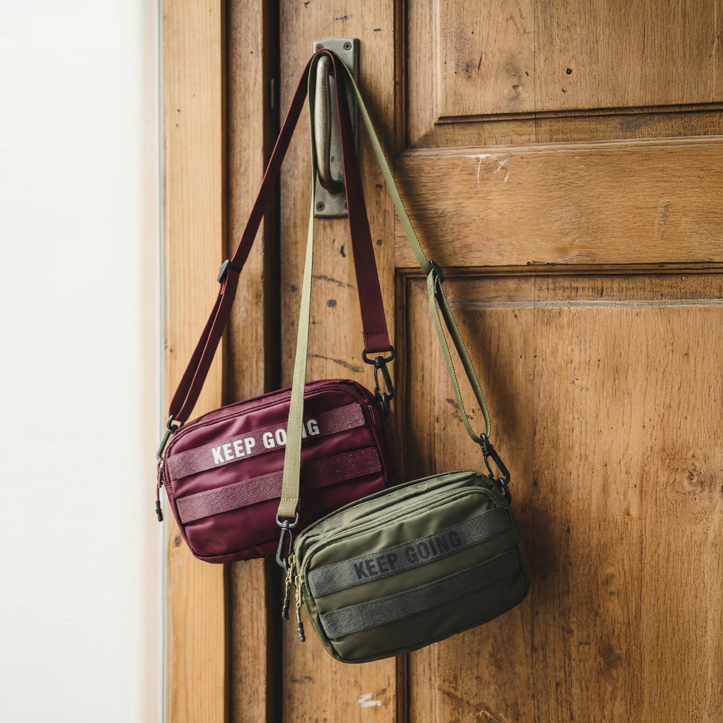 Edc Carry Bag For Men - Bolsa transversal masculina Maden, verde militar,