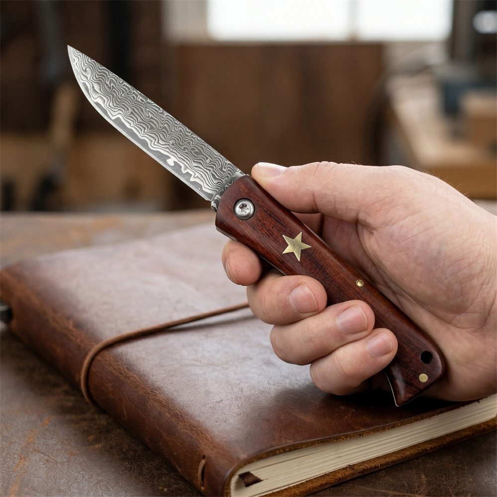 Edc Fixed Blade Deep Carry - Faca de Bolso Dobrável Compacta para