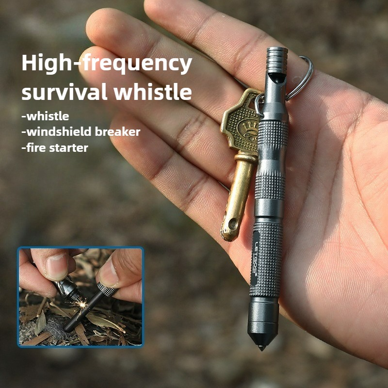 Ferro Rod Striker - Apito de sobrevivência multifuncional de alta