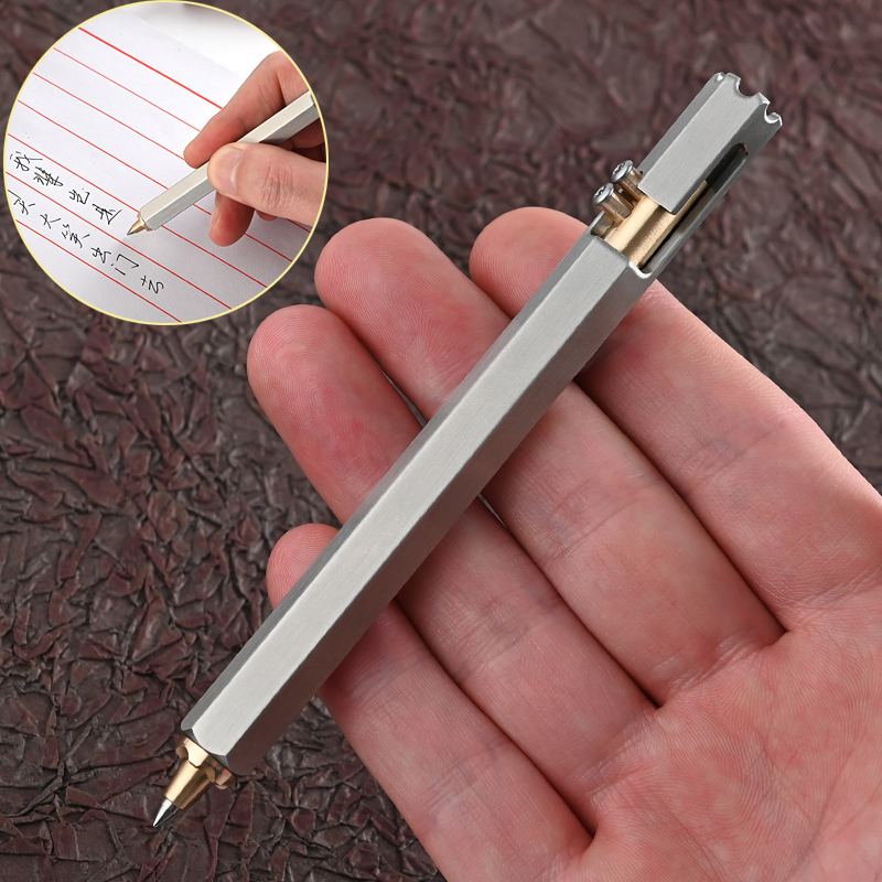 Pen Tactical Glass - Aço inoxidável portátil Multi-Function Hexagonal Tactical