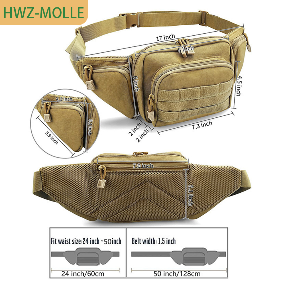 Bolsa Tática Molle para Cintur - Edc Concealed Carry Fanny Pack avaliação e preço