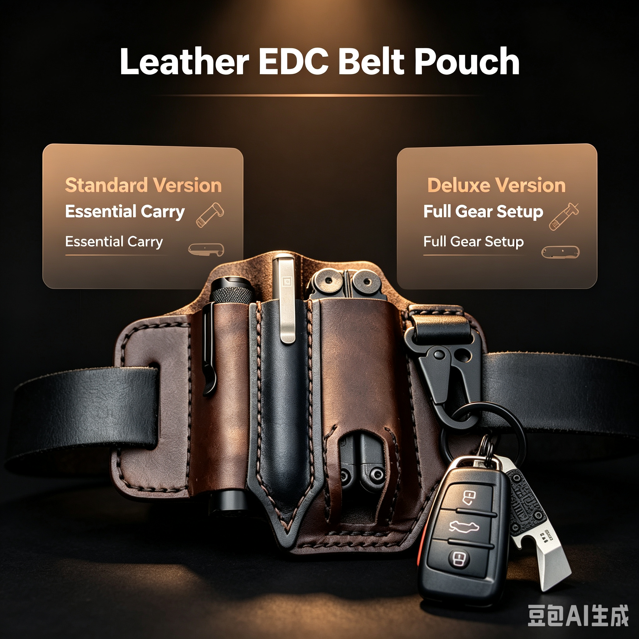 Bolsa Tática de Couro EDC Retr - Leather Edc. Carry Pouch avaliação e preço