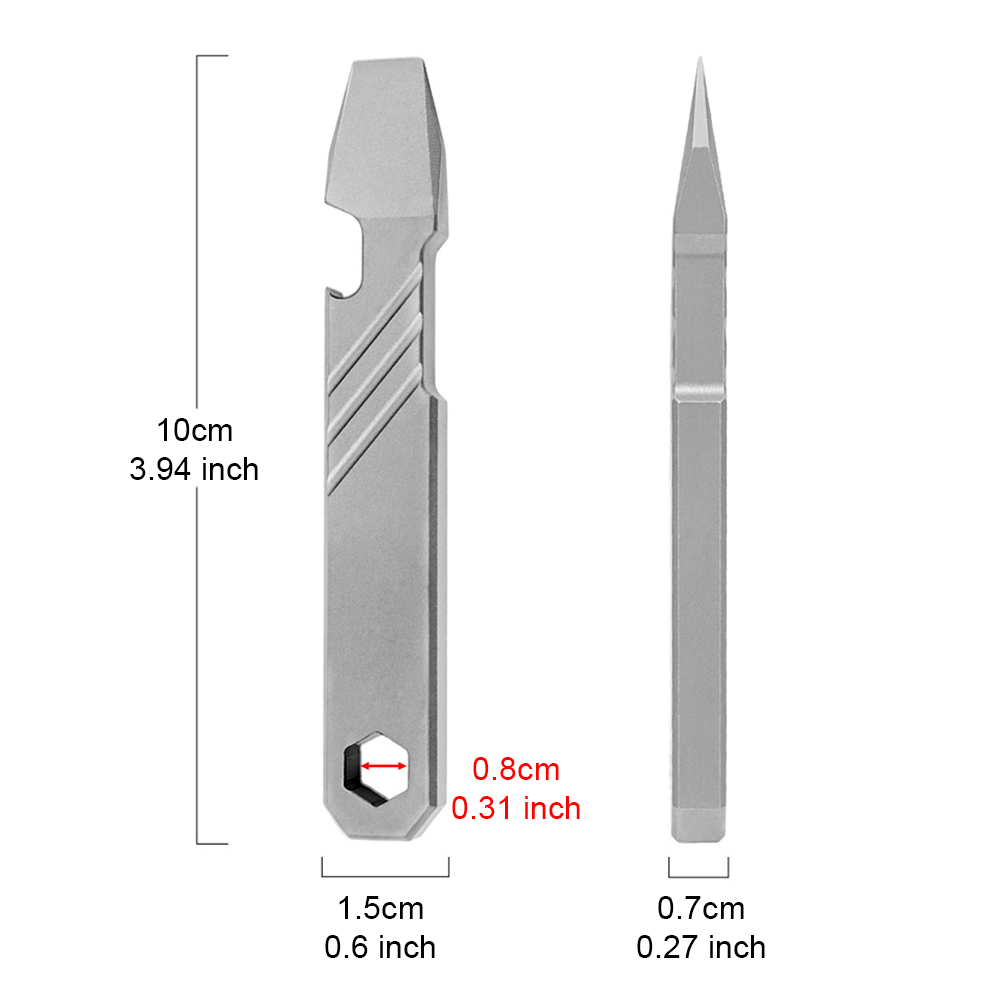 Ferramenta EDC de Titânio – Fe - Titanium Pry Bar avaliação e preço