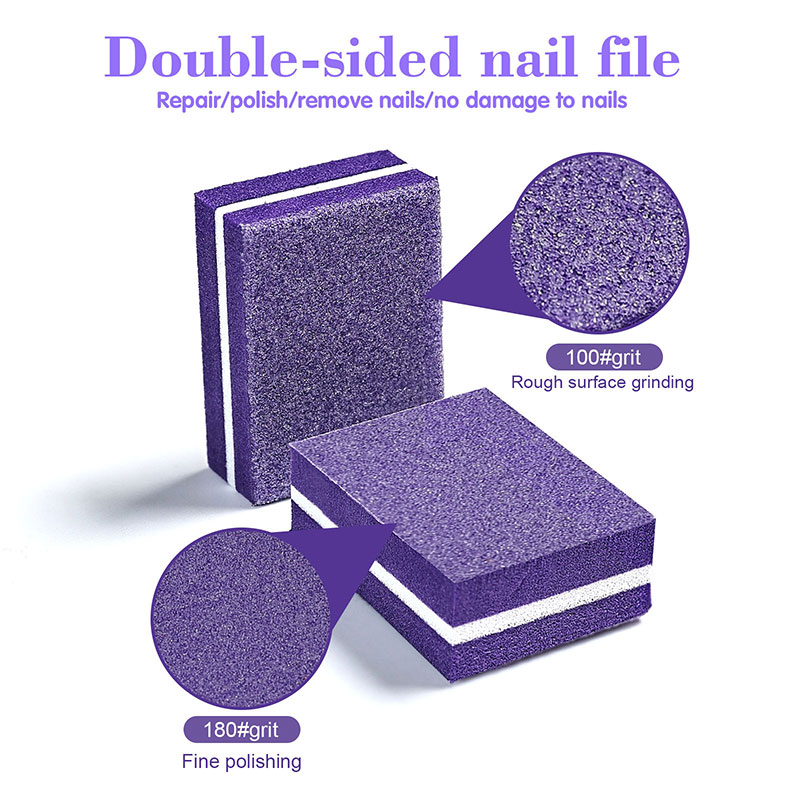 10/50 pçs mini unhas arte buff - Nail File Titanium avaliação e preço