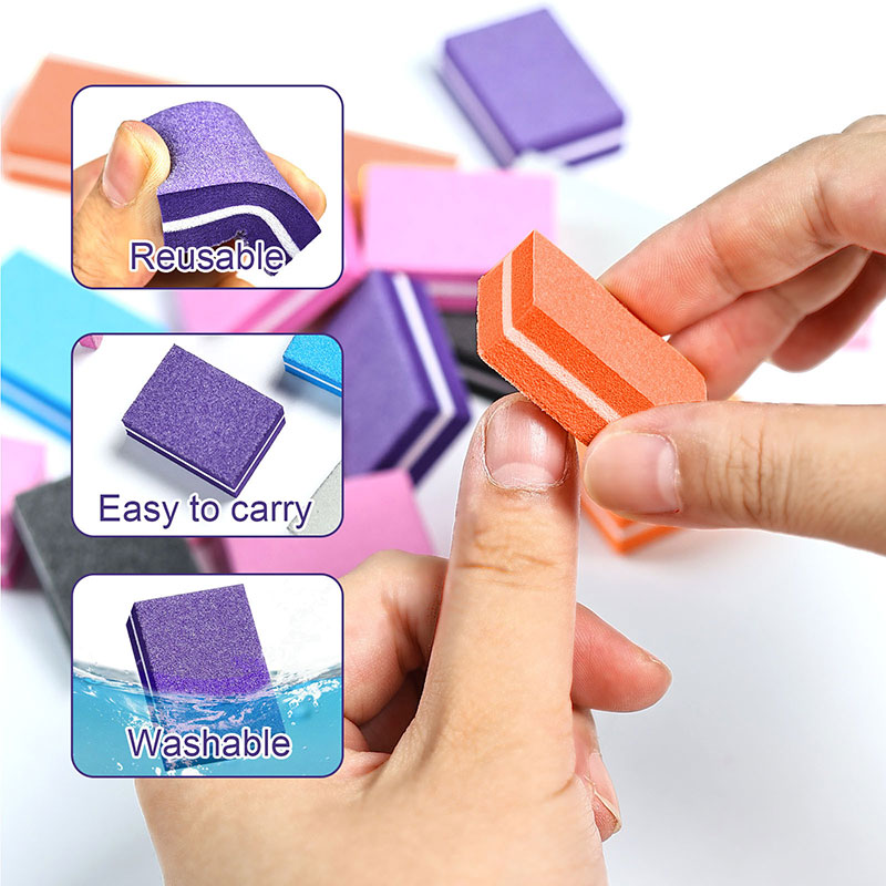 10/50 pçs mini unhas arte buff - Nail File Titanium avaliação e preço