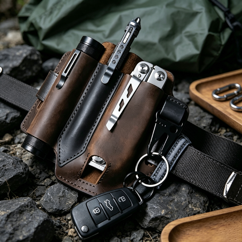 Bolsa de Cinto EDC em Couro PU - Edc Carry Pen avaliação e preço