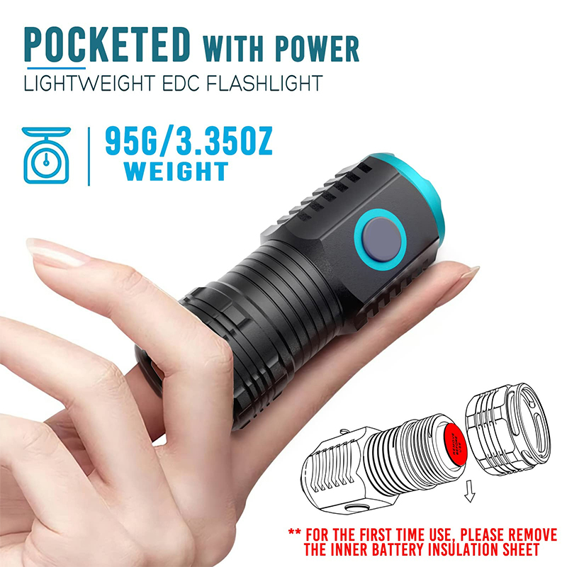 USB Recarregável de Bolso Mini - Edc Carry Flashlight avaliação e preço