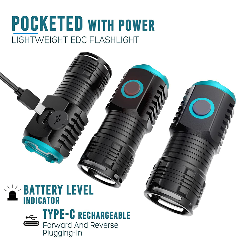 USB Recarregável de Bolso Mini - Edc Carry Flashlight avaliação e preço