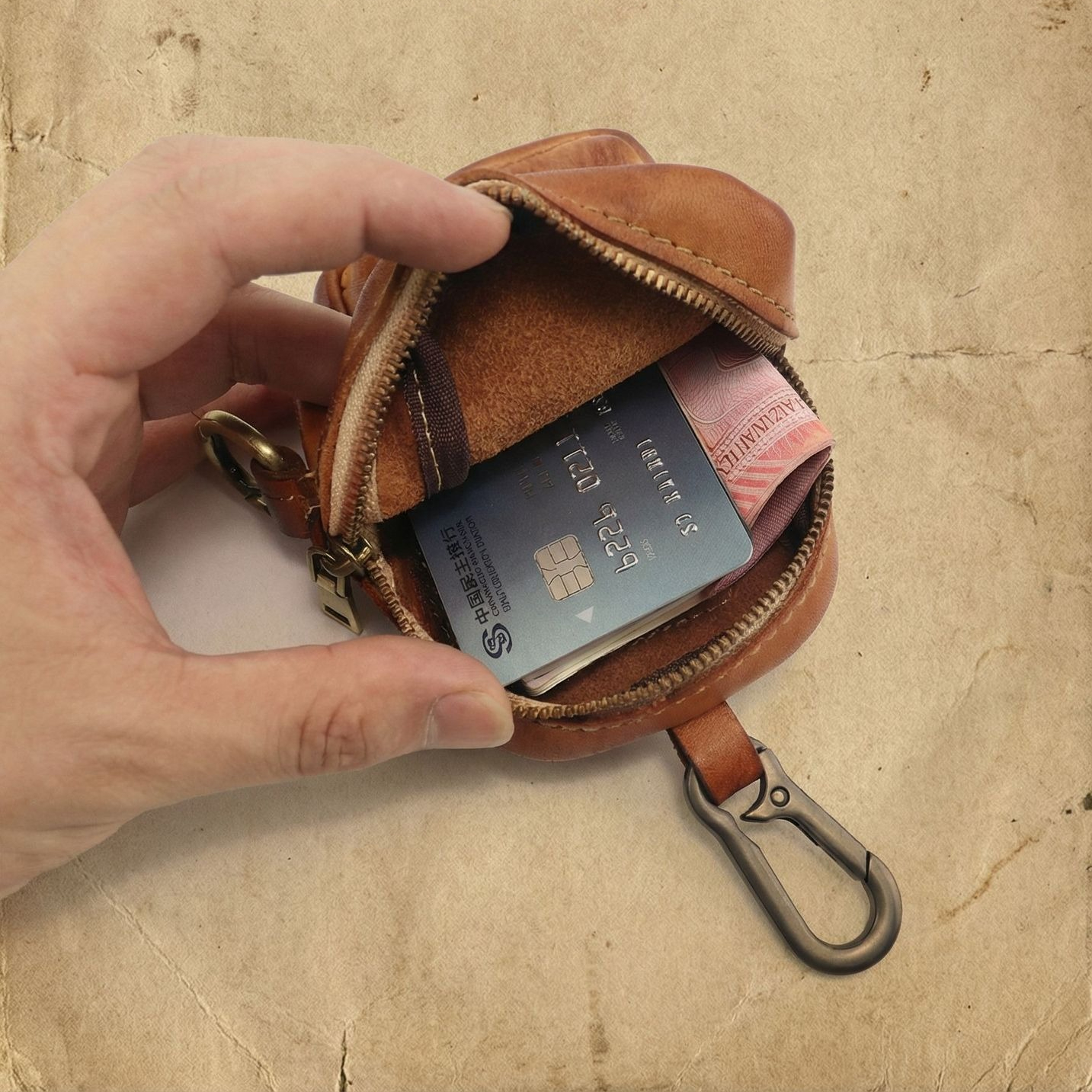 Bolsa Mini de Couro Vintage Re - Edc Carry Coins avaliação e preço
