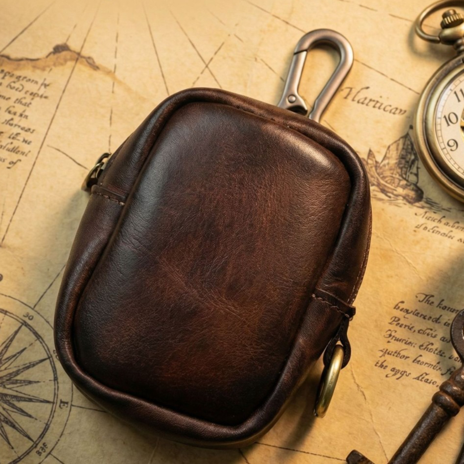 Bolsa Mini de Couro Vintage Re - Edc Carry Coins avaliação e preço