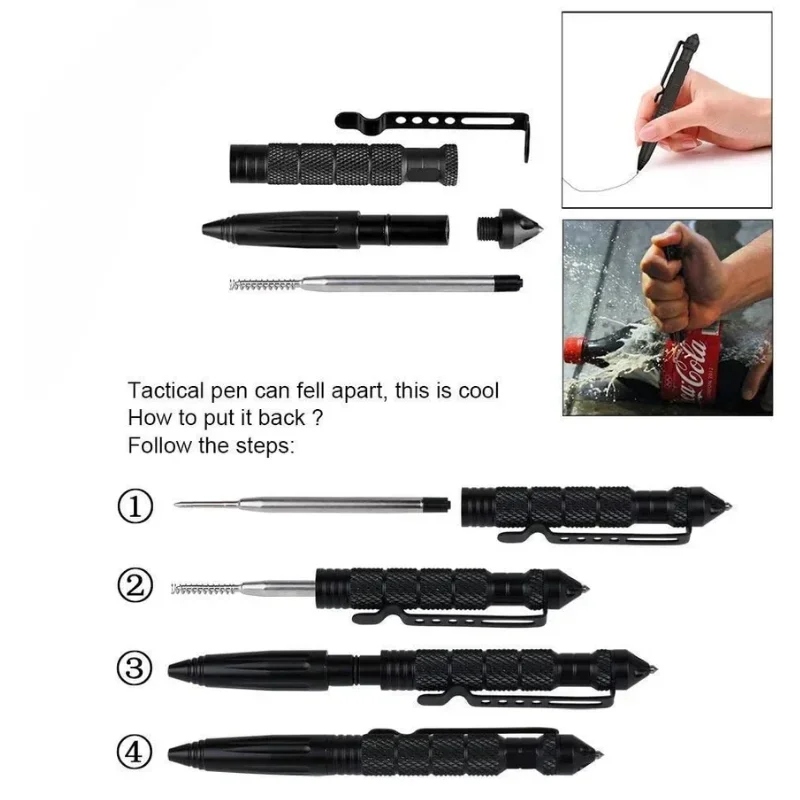 Caneta Tática Multifuncional p - Pen Tactical Glass avaliação e preço
