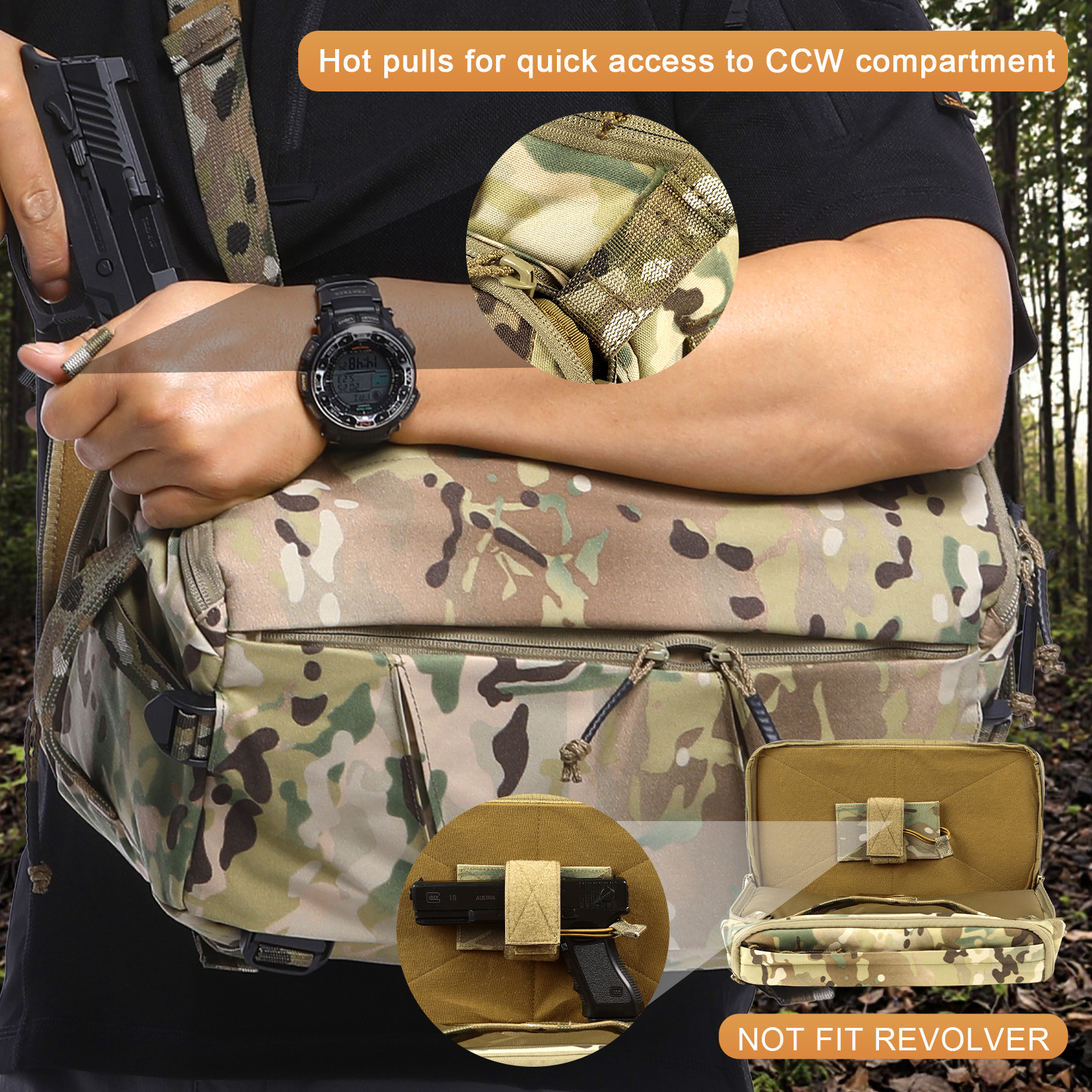 Bolsa tipo estilingue tática V - Edc Carry Bag For Men avaliação e preço