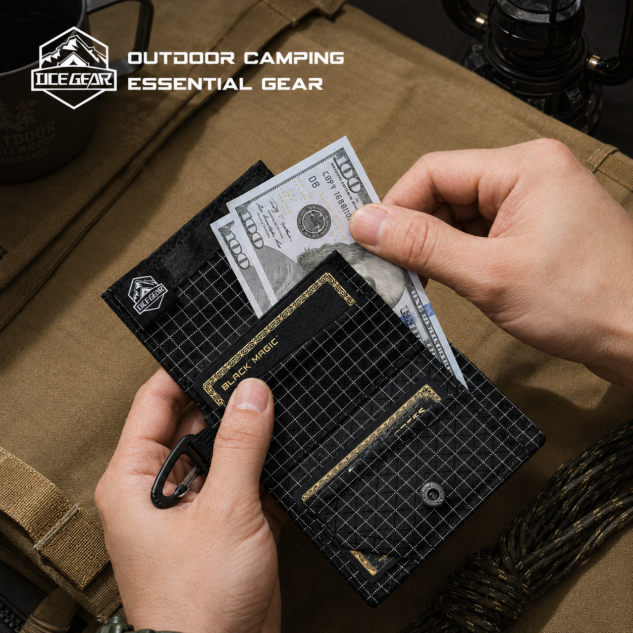 Carteira leve com três dobras  - Edc Carry Card avaliação e preço