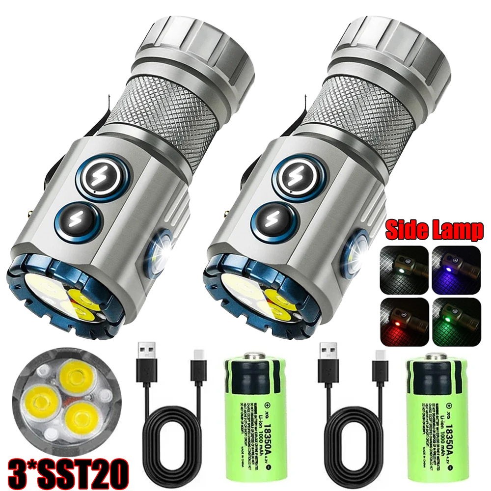 Poderosa lanterna edc de 2000l - Edc Carry Flashlight avaliação e preço