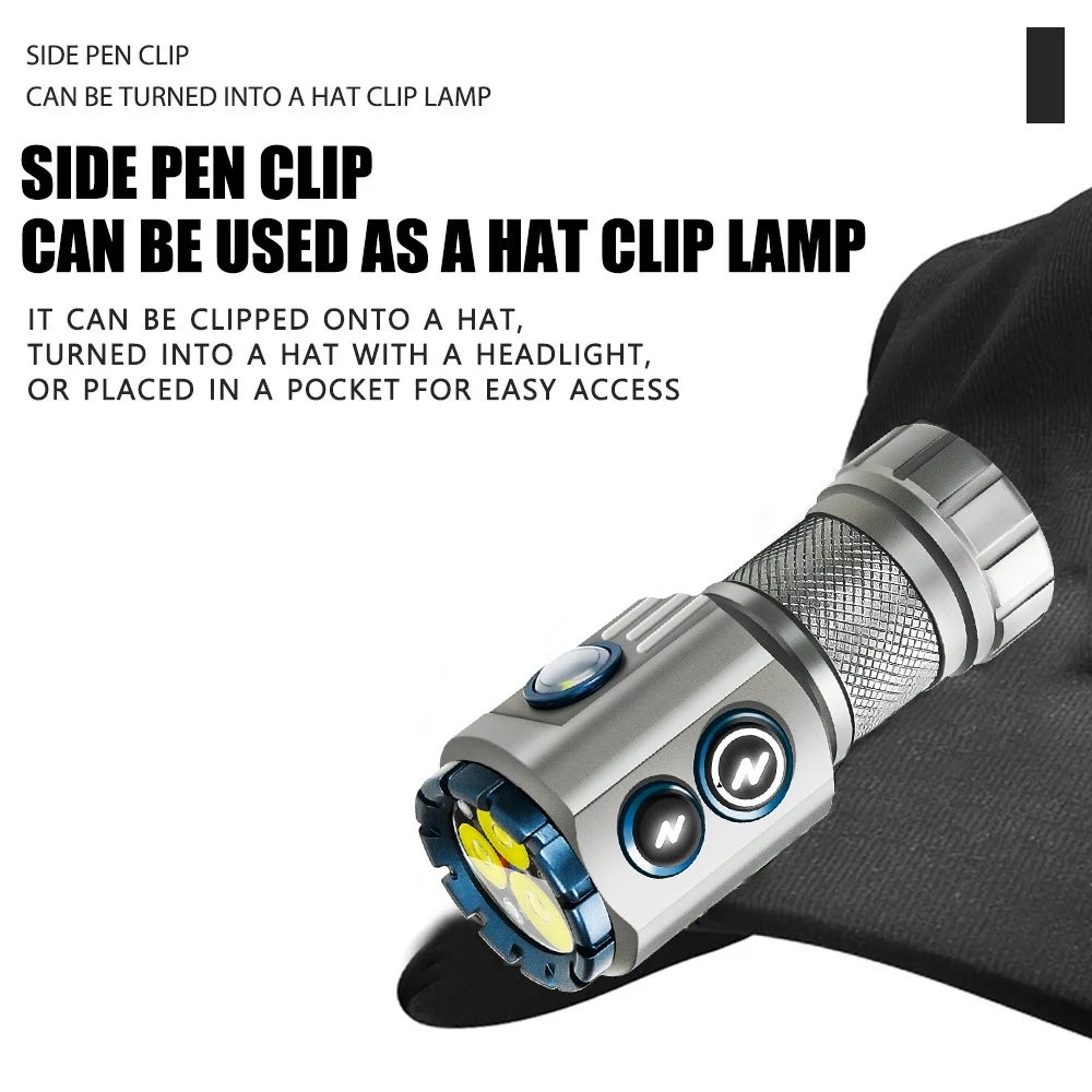 Poderosa lanterna edc de 2000l - Edc Carry Flashlight avaliação e preço