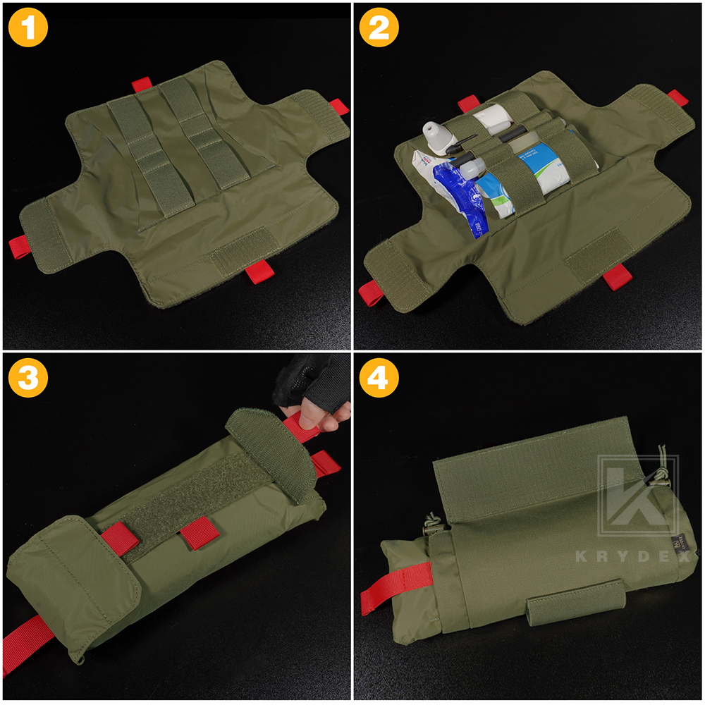 Krydex tático trauma bolsa rol - Edc Flex Carry Belt avaliação e preço