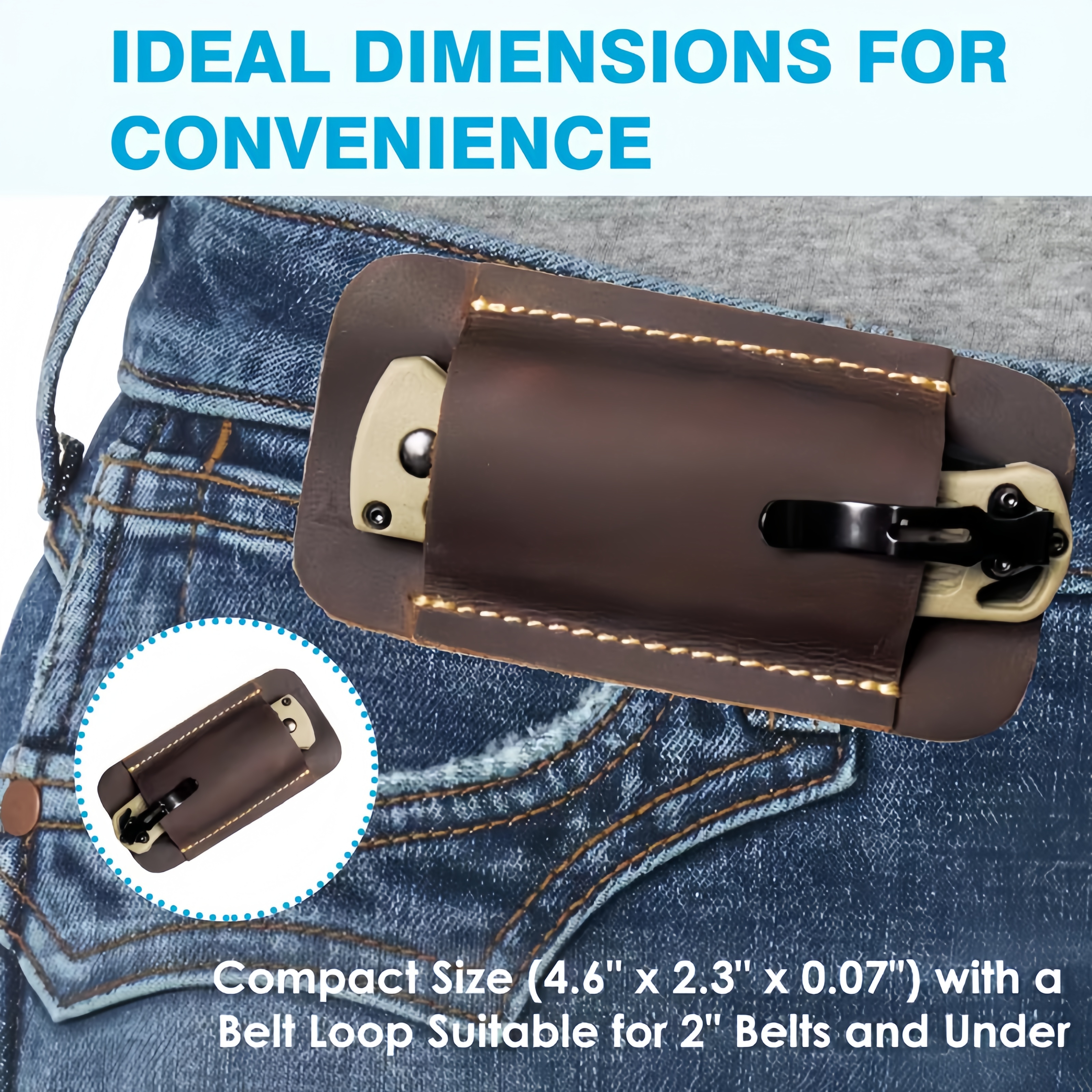 Coldre de Couro EDC para Uso E - Leather Edc. Carry Pouch avaliação e preço