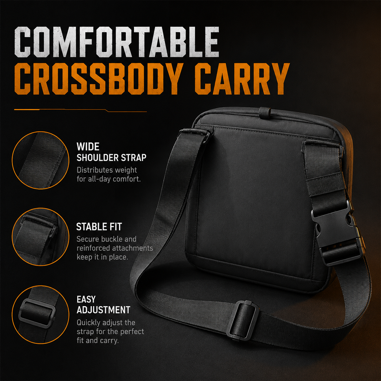 Bolsa Transversal Magnética Pr - Edc Carry Bag For Men avaliação e preço