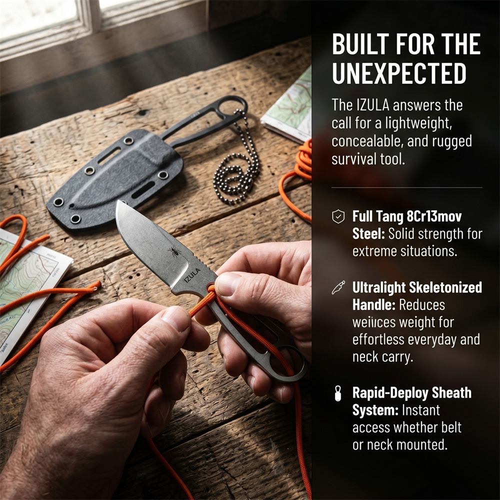 Faca de Sobrevivência de Lâmin - Edc Fixed Blade Deep Carry avaliação e preço