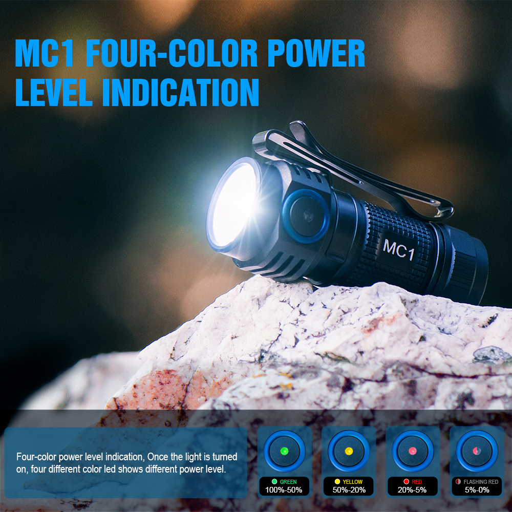 Trustfire mc1 lanterna recarre - Edc Carry Flashlight avaliação e preço