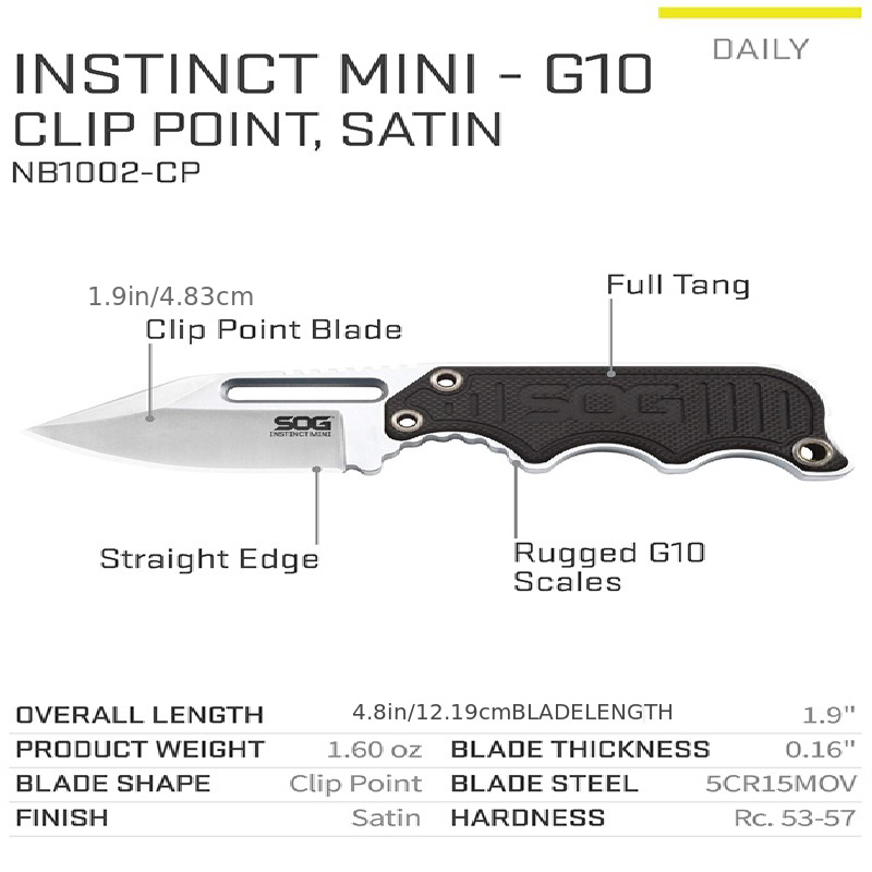 5CR15 aço inoxidável leve EDC  - Edc Fixed Blade Deep Carry avaliação e preço