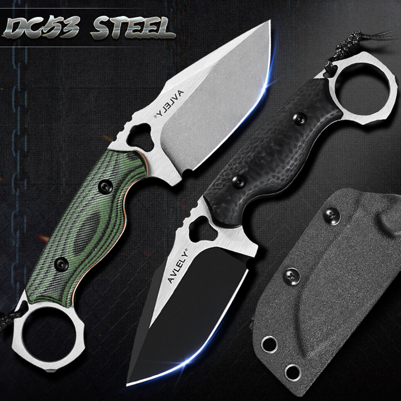 Faca de aço DC53 de alta durez - Edc Fixed Blade Deep Carry avaliação e preço