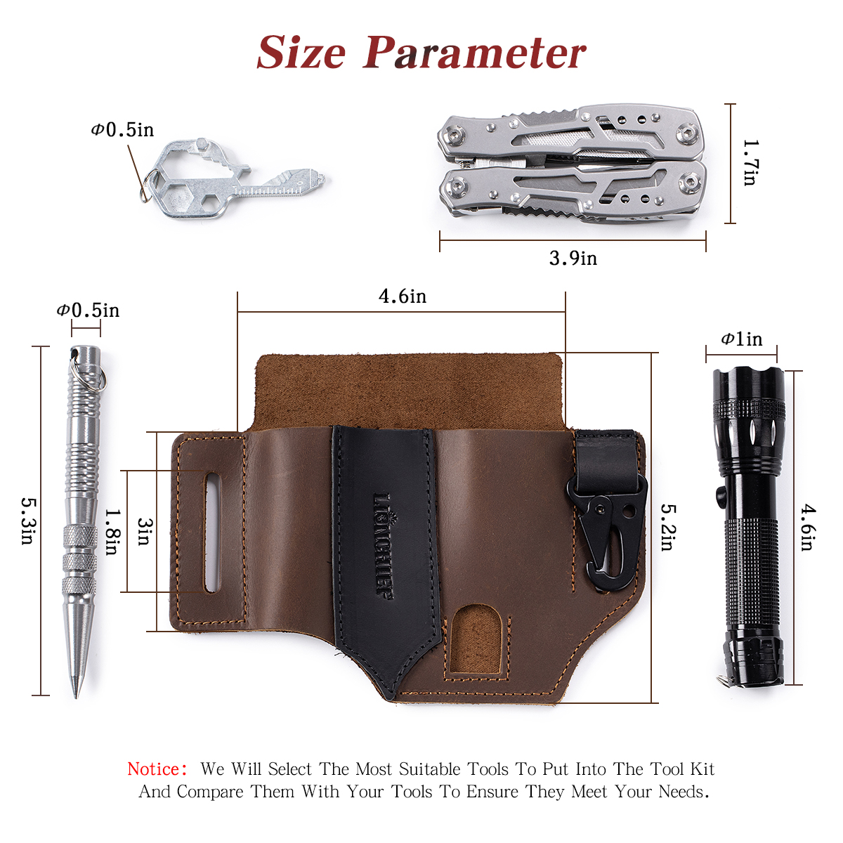 Bolsa de Couro Genuíno para Mu - Leather Edc. Carry Pouch avaliação e preço