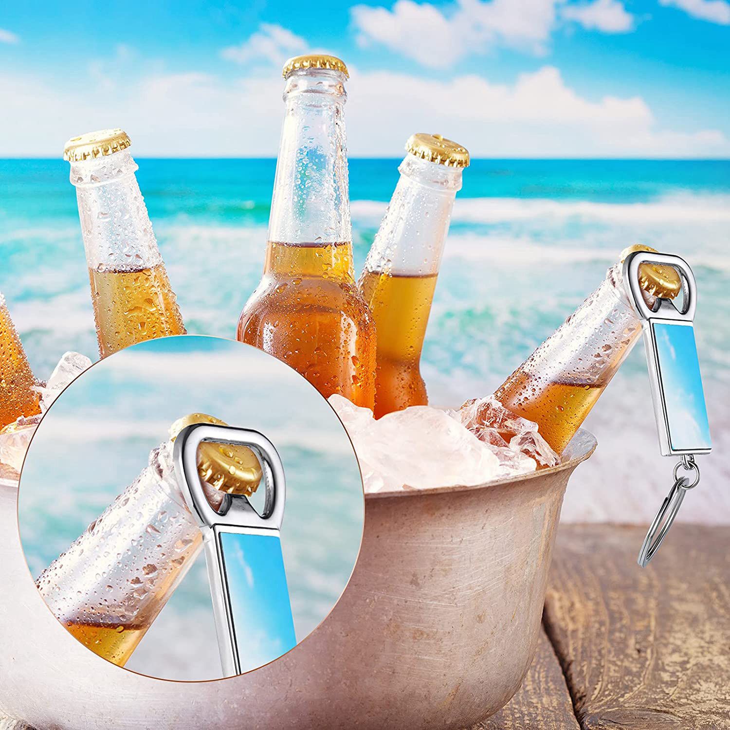 AED7-10 Peças Chaveiros em Bra - Bottle Opener Keyring avaliação e preço