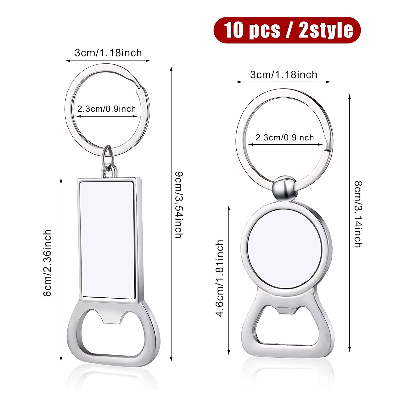 AED7-10 Peças Chaveiros em Bra - Bottle Opener Keyring avaliação e preço