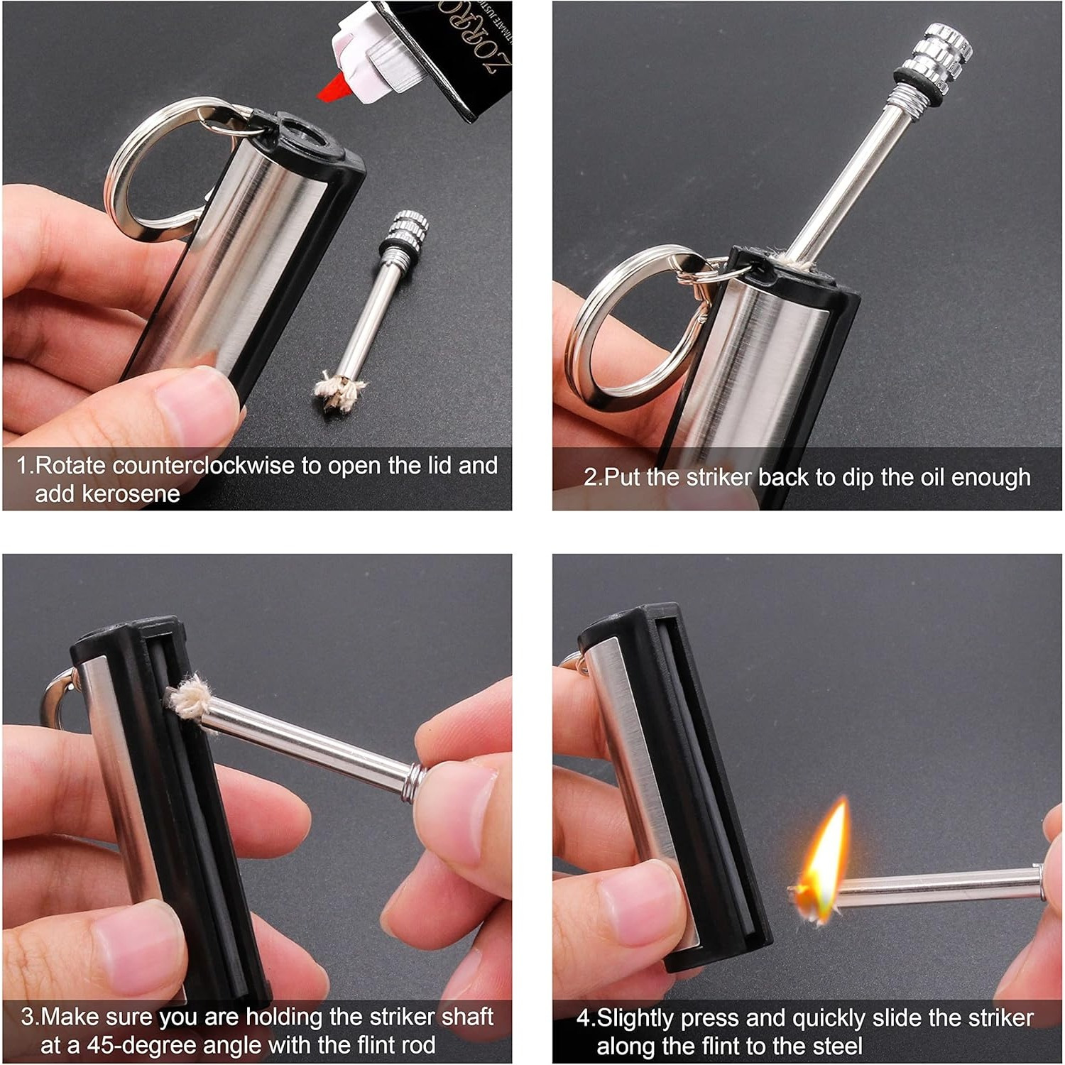 Conjunto de pedernal de magnés - Ferro Rod Striker avaliação e preço