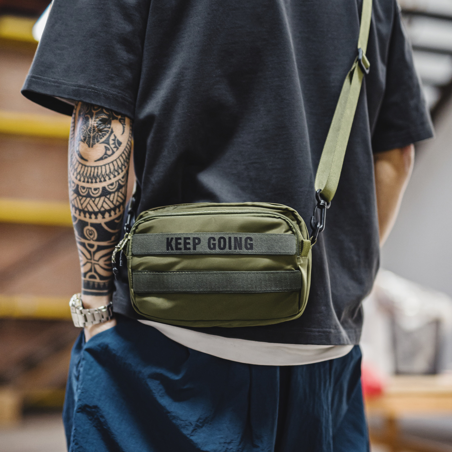 Bolsa transversal masculina Ma - Edc Carry Bag For Men avaliação e preço