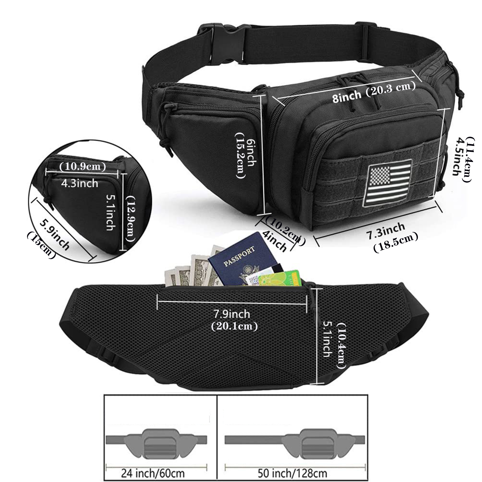 Bolsa tática para cintura, bol - Edc Concealed Carry Fanny Pack avaliação e preço