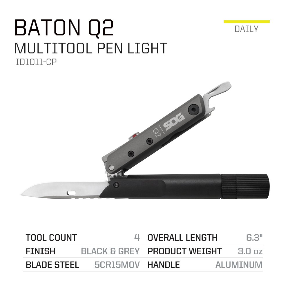 Sog baton q2 4 em 1 multi-ferr - Edc Carry Flashlight avaliação e preço